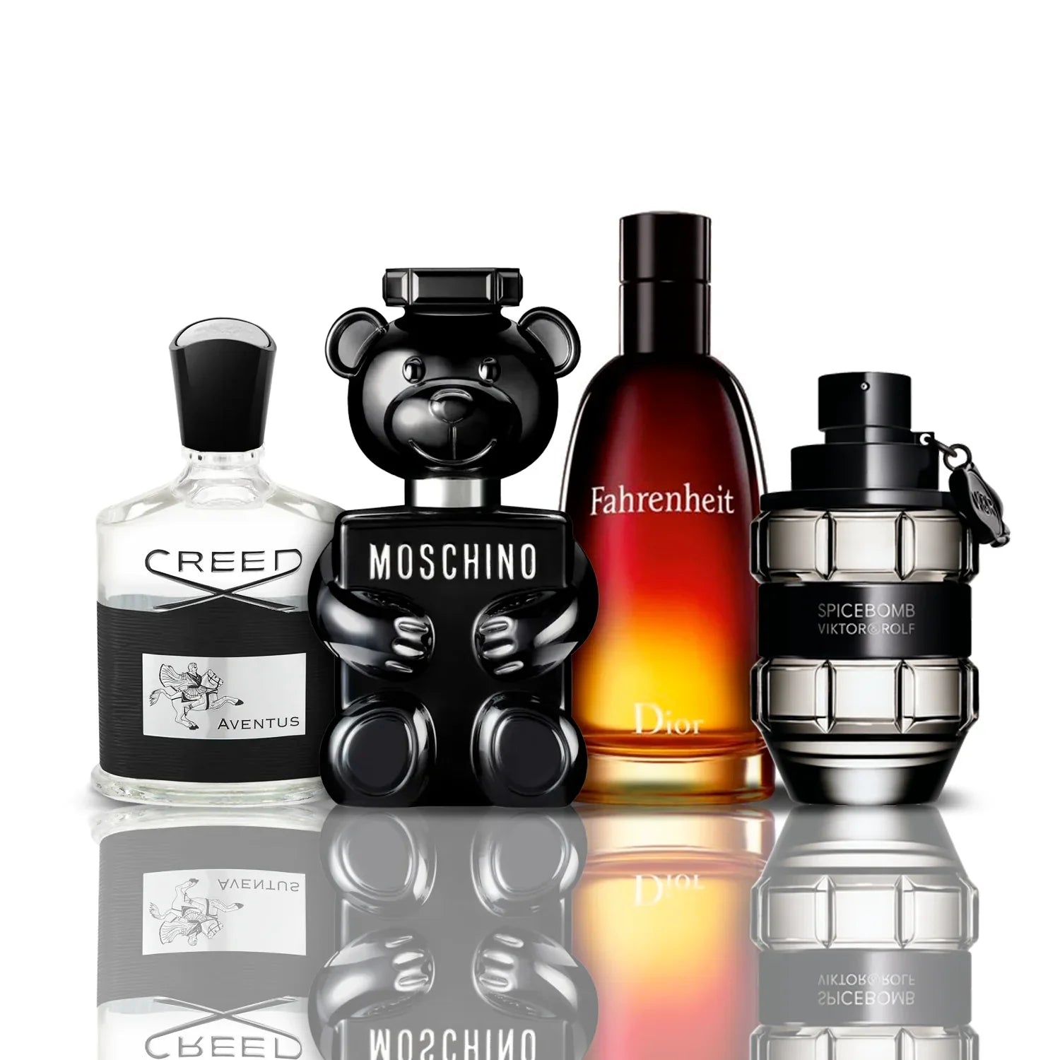 Zestaw 4 Perfum | Creed Aventus + Fahrenheit + Spicebomb + Toy Boy Moschino